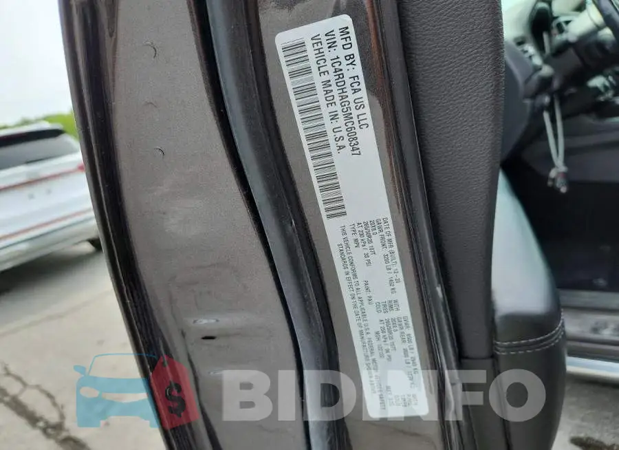 1C4RDHAG5MC608347 Photo# 14