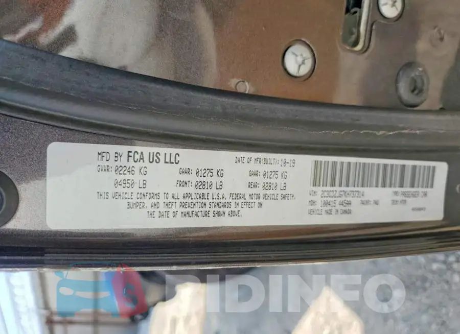 2C3CDZJG7KH737314 Photo# 12