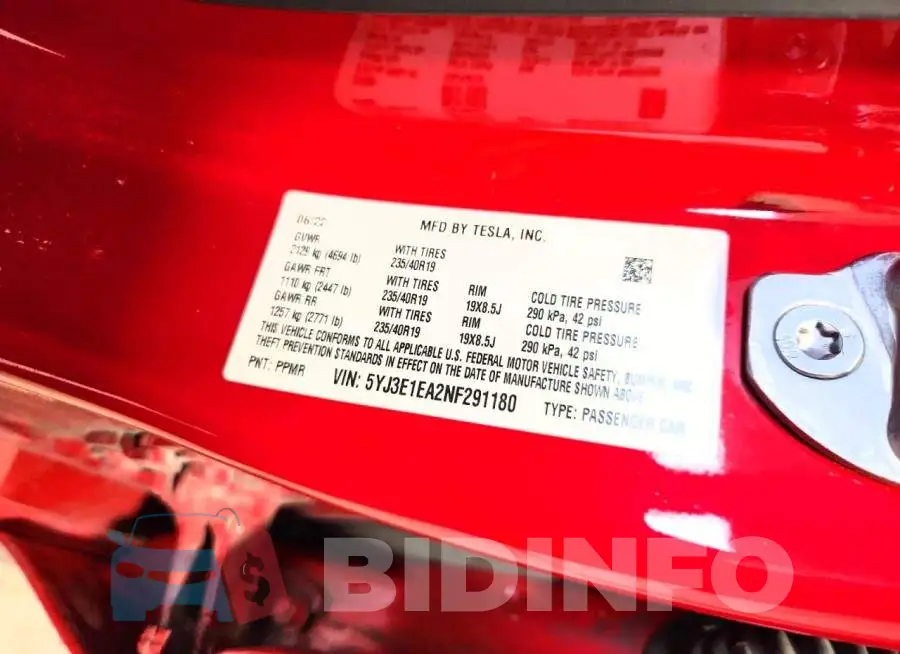 5YJ3E1EA2NF291180 Photo# 12