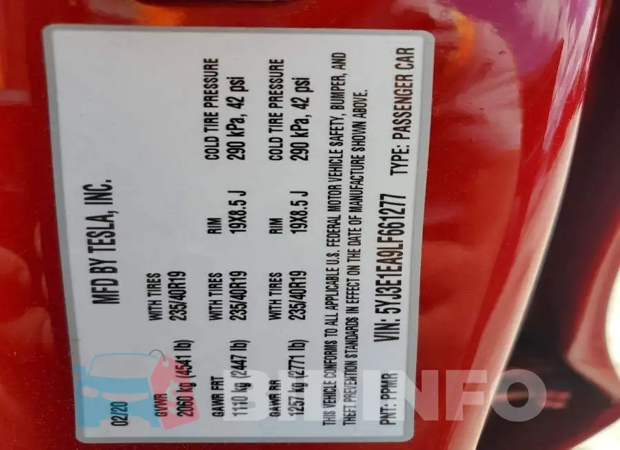 5YJ3E1EA9LF661277 Photo# 12