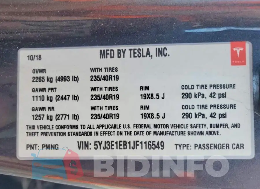 5YJ3E1EB1JF116549 Photo# 12