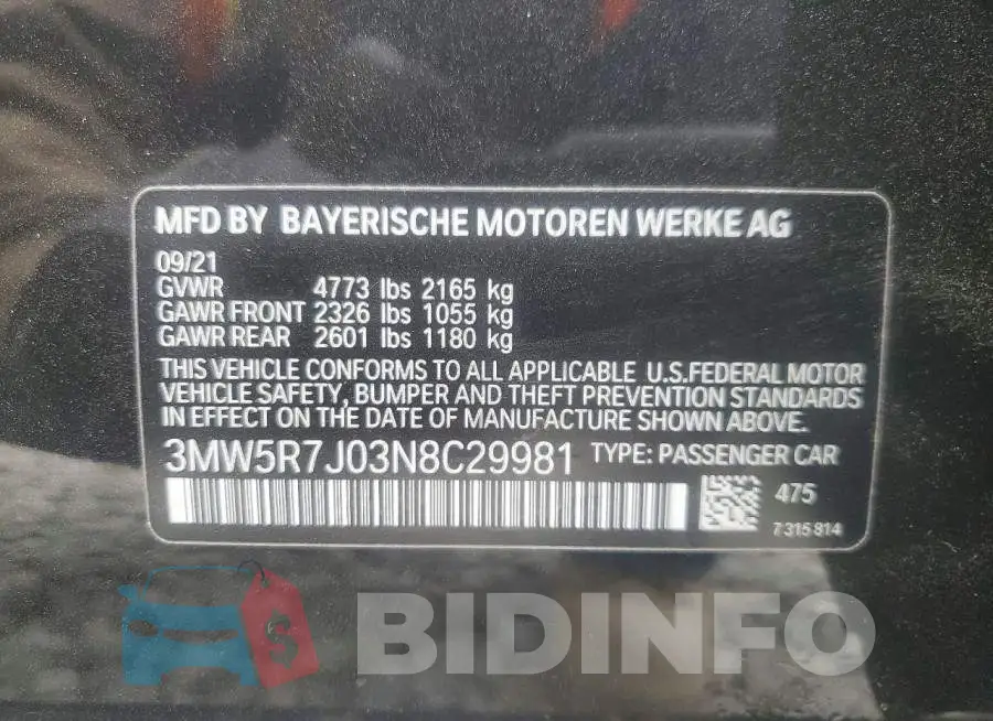 3MW5R7J03N8C29981 Photo# 13