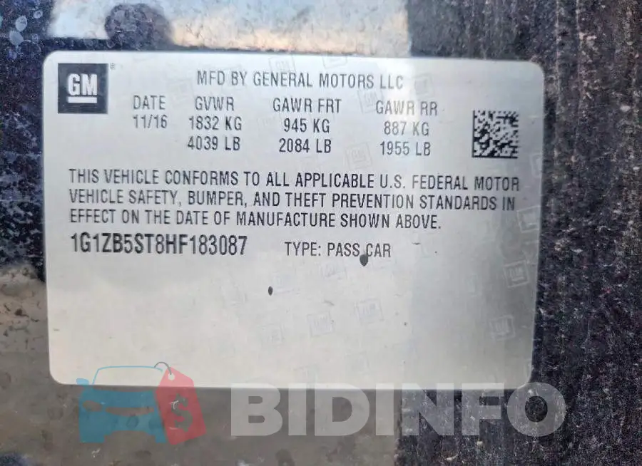 1G1ZB5ST8HF183087 Photo# 12