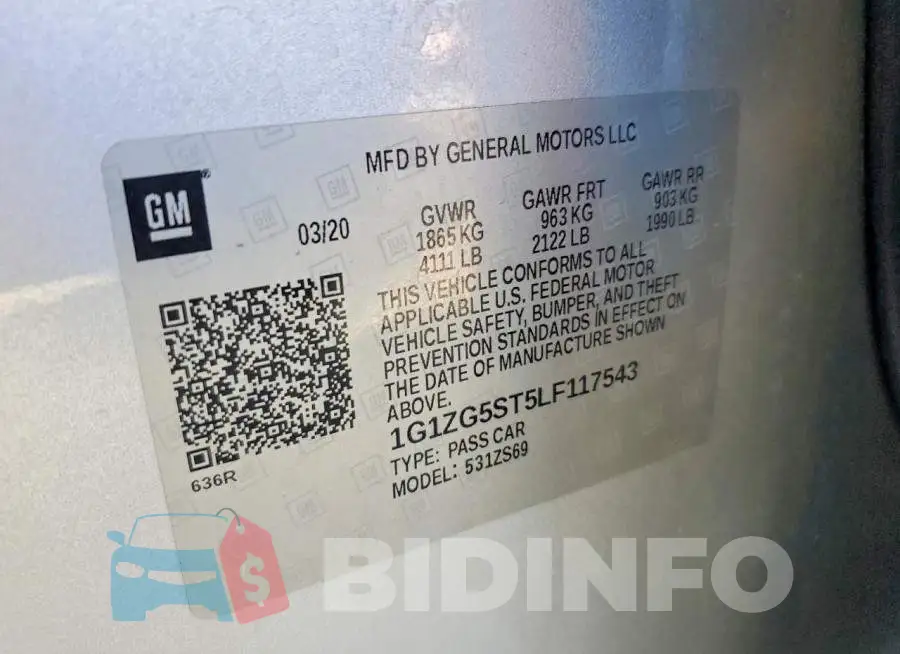 1G1ZG5ST5LF117543 Photo# 12
