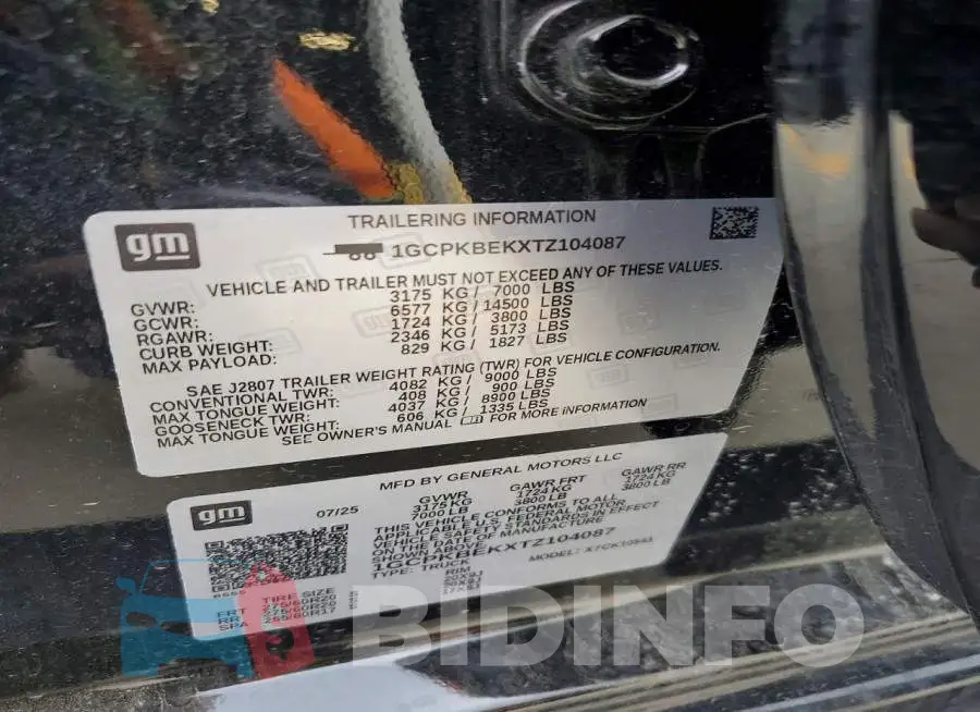 1GCPKBEKXTZ104087 Photo# 12