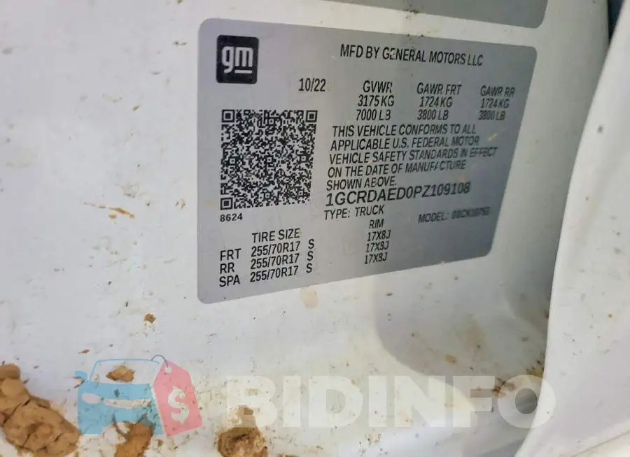 1GCRDAED0PZ109108 Photo# 12