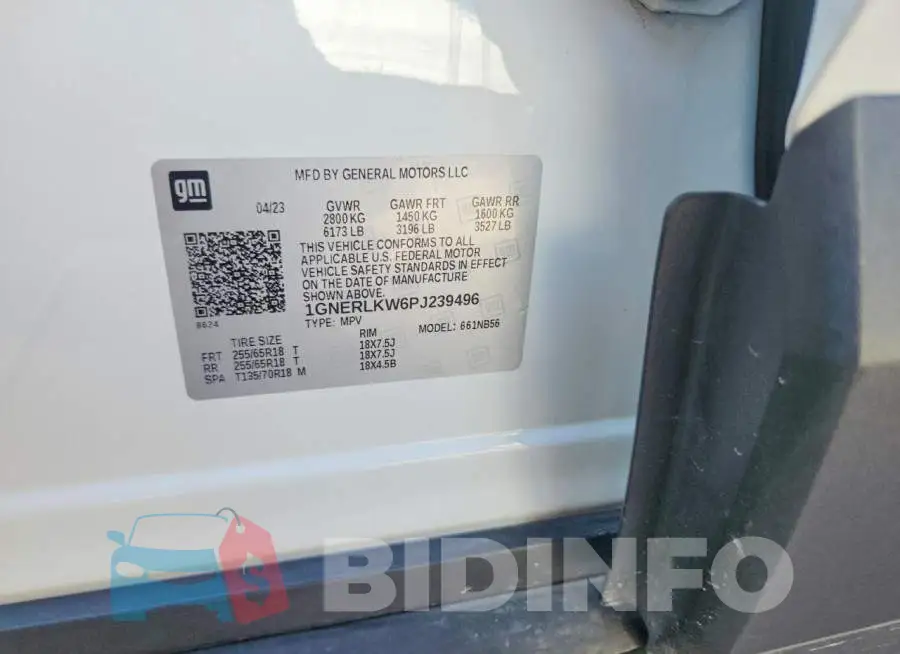 1GNERLKW6PJ239496 Photo# 13