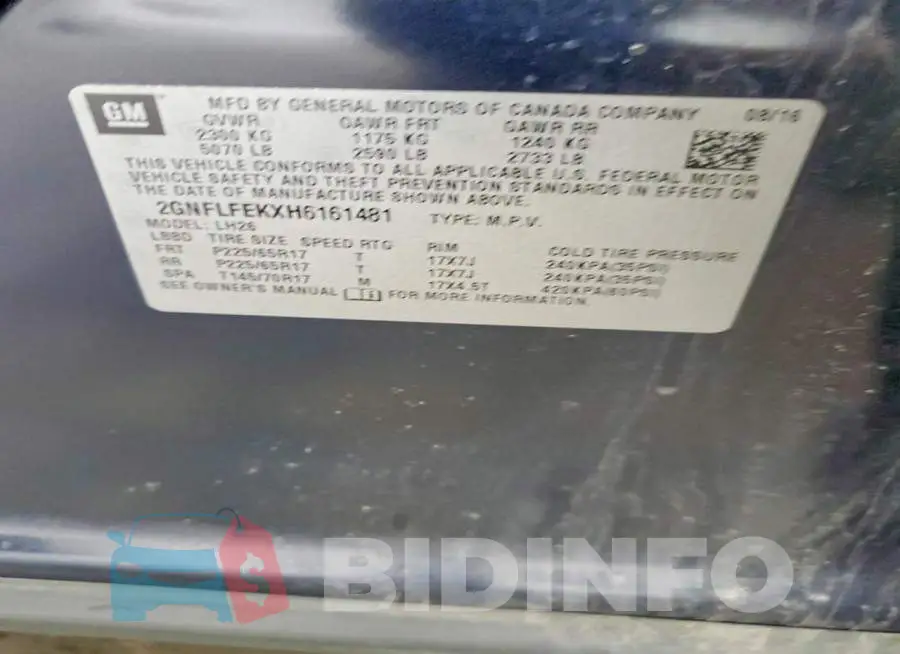 2GNFLFEKXH6161481 Photo# 13