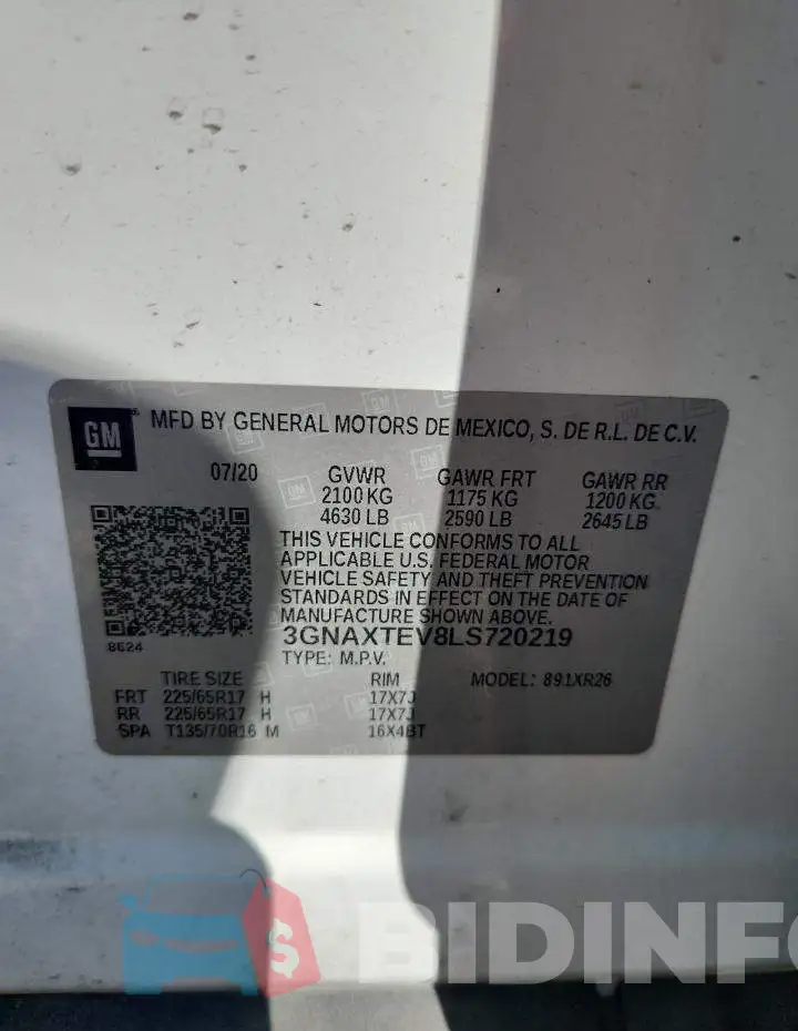 3GNAXTEV8LS720219 Photo# 14