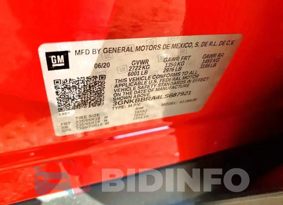 3GNKBBRA4LS687921 Photo# 13