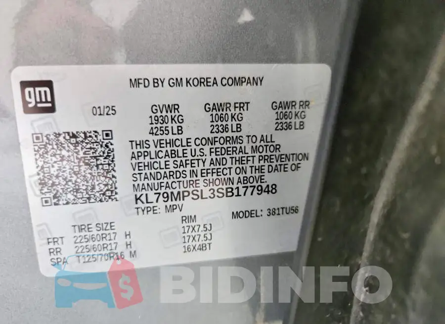 KL79MPSL3SB177948 Photo# 14