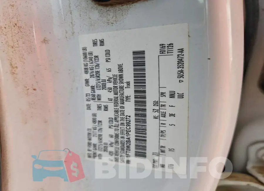 1FT8W2BA1PEC99272 Photo# 12