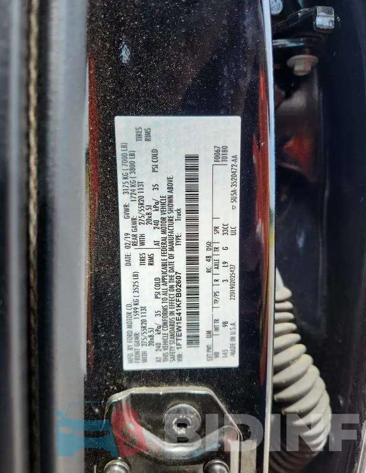 1FTEW1E41KFB02607 Photo# 13