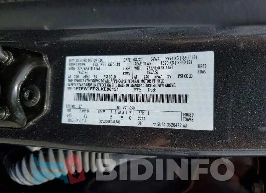 1FTEW1EP2LKE88151 Photo# 12