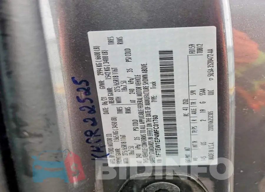 1FTEW1EP4MFC01760 Photo# 12