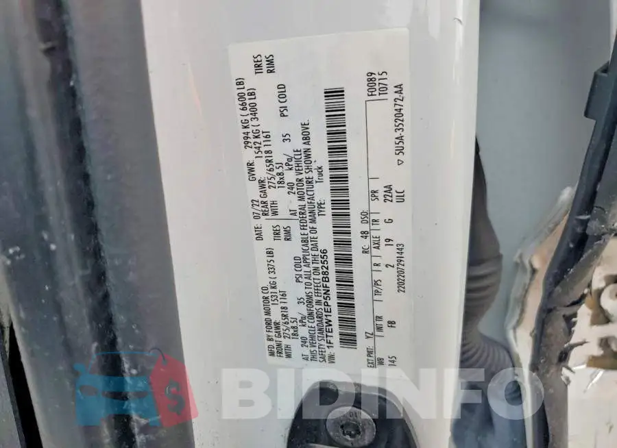 1FTEW1EP5NFB82556 Photo# 12