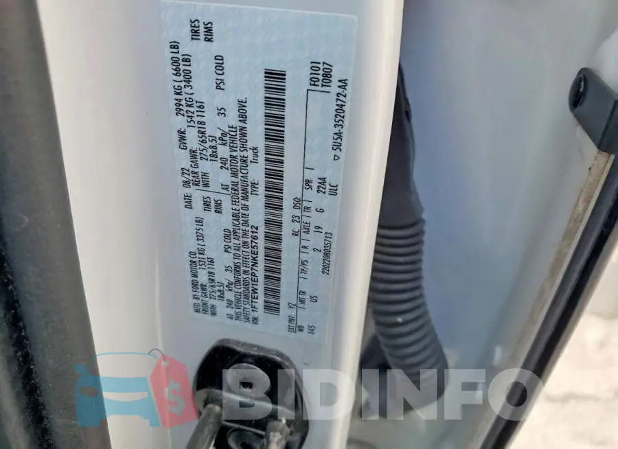 1FTEW1EP7NKE57612 Photo# 12