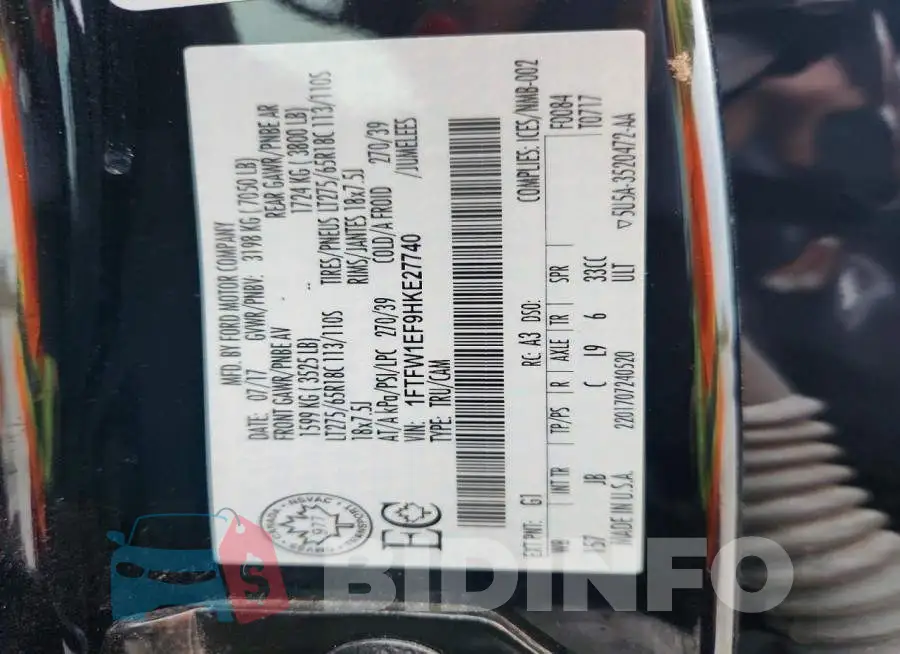 1FTFW1EF9HKE27740 Photo# 12