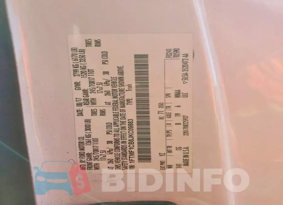1FTMF1CB8JKC09883 Photo# 12