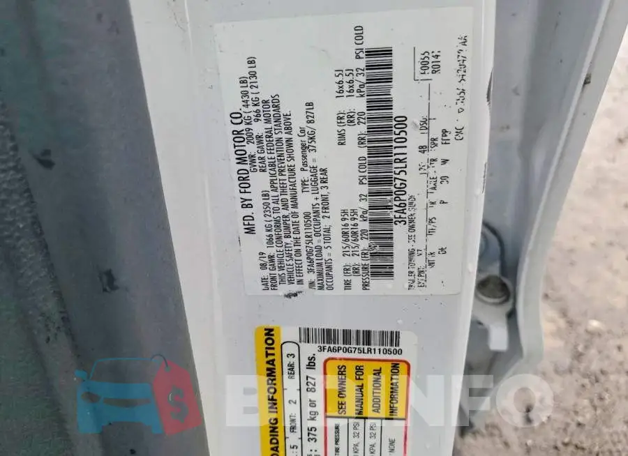3FA6P0G75LR110500 Photo# 12