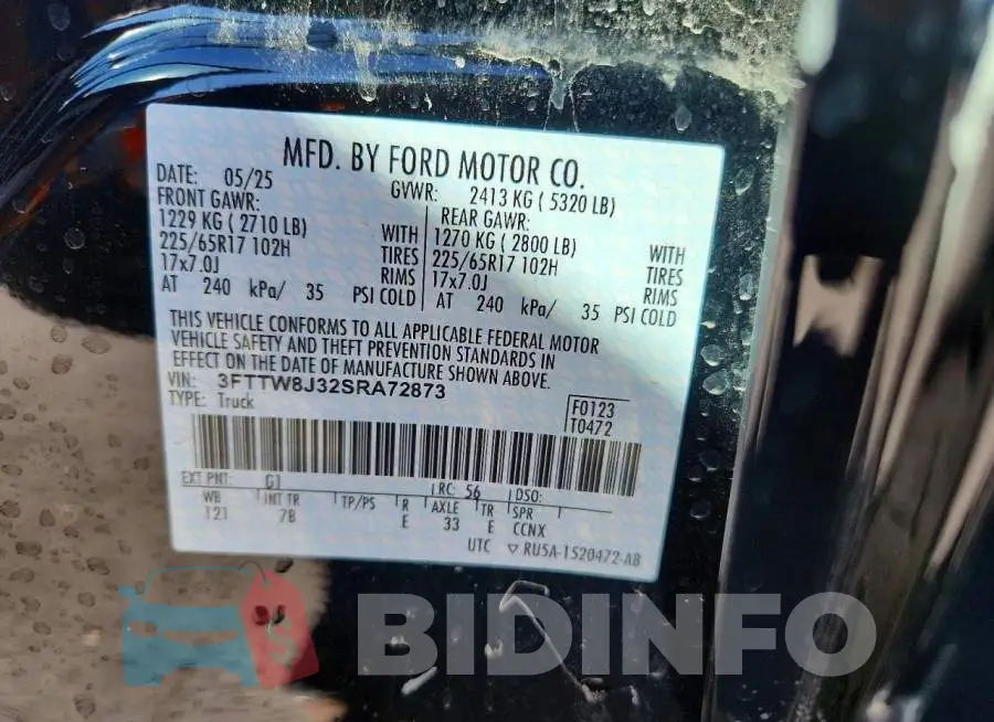 3FTTW8J32SRA72873 Photo# 12