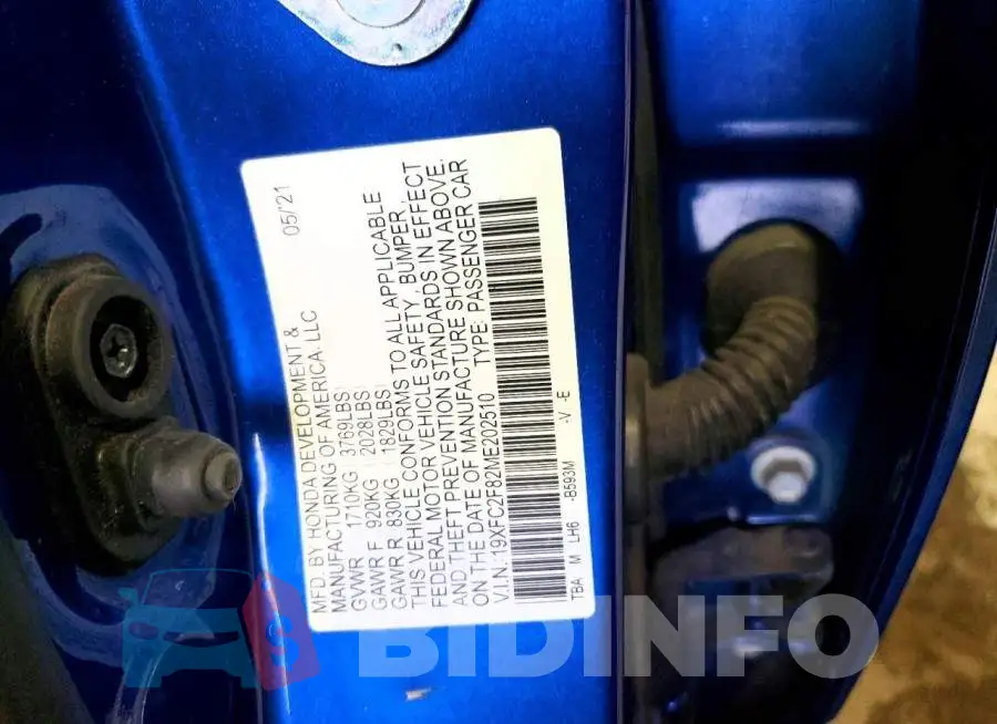 19XFC2F82ME202510 Photo# 12