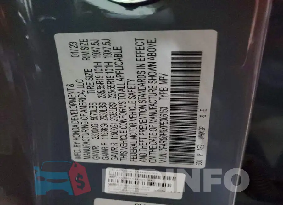 7FARS6H9XPE006153 Photo# 13