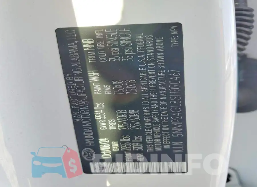 5NMP24GL8SH090467 Photo# 12