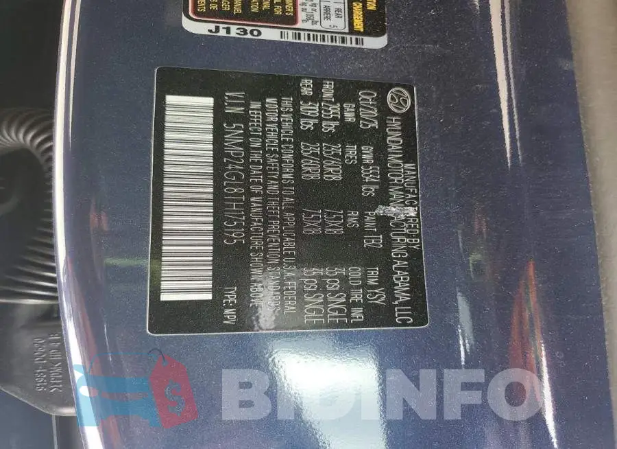 5NMP24GL8TH175195 Photo# 13