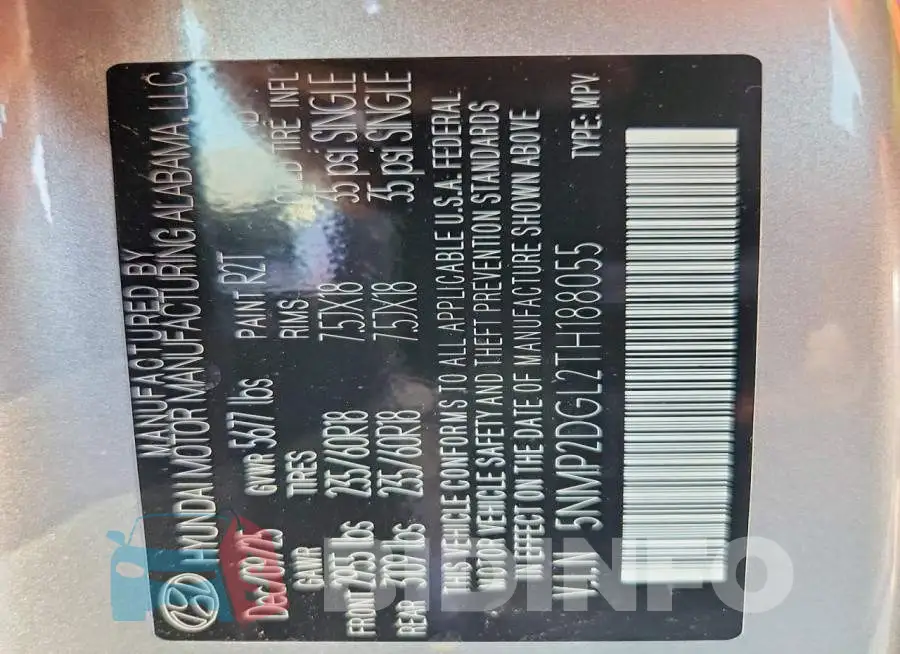 5NMP2DGL2TH188055 Photo# 13
