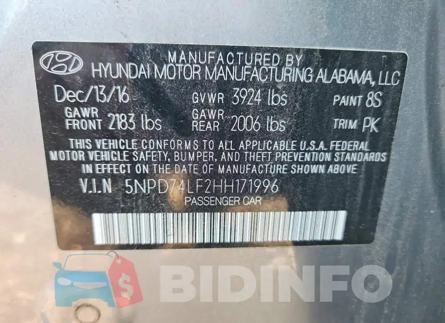 5NPD74LF2HH171996 Photo# 12