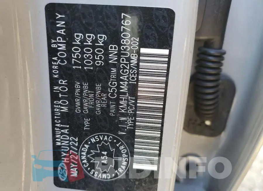 KMHLM4AG2PU380767 Photo# 13