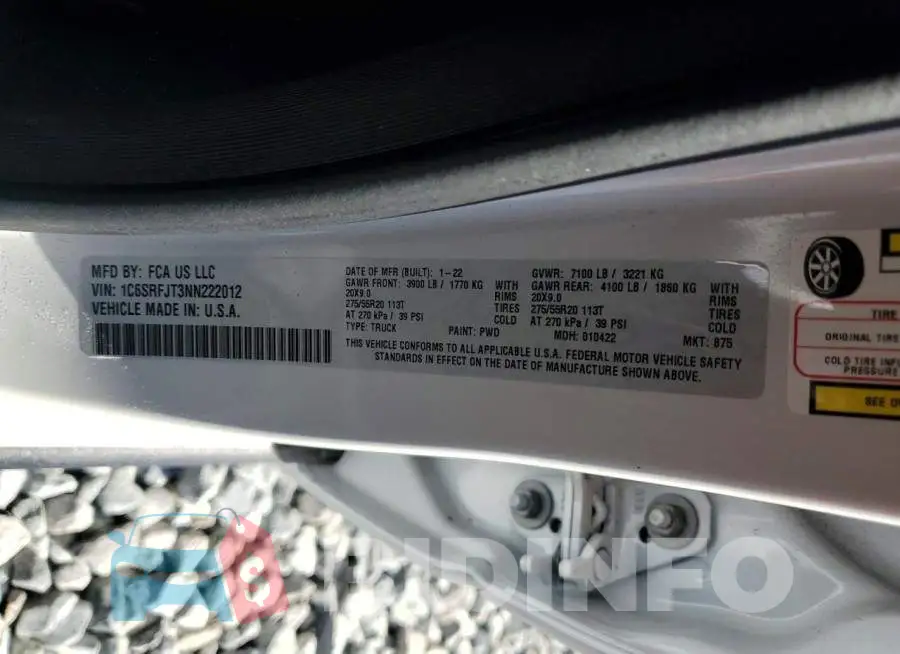 1C6SRFJT3NN222012 Photo# 12