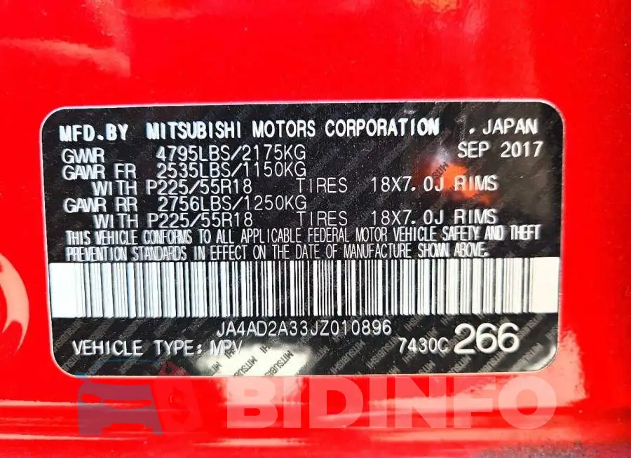 JA4AD2A33JZ010896 Photo# 13