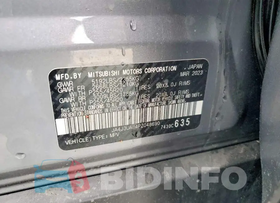 JA4J3UA84PZ048690 Photo# 12