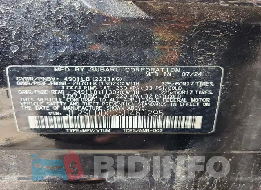 JF2SLDDC0SH461295 Photo# 14
