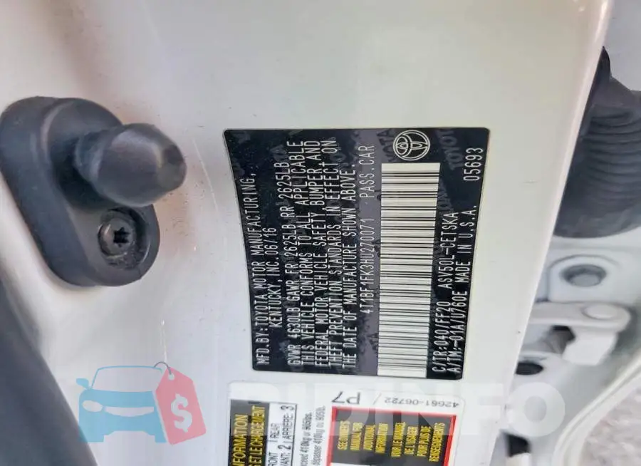 4T1BF1FK3HU270071 Photo# 12