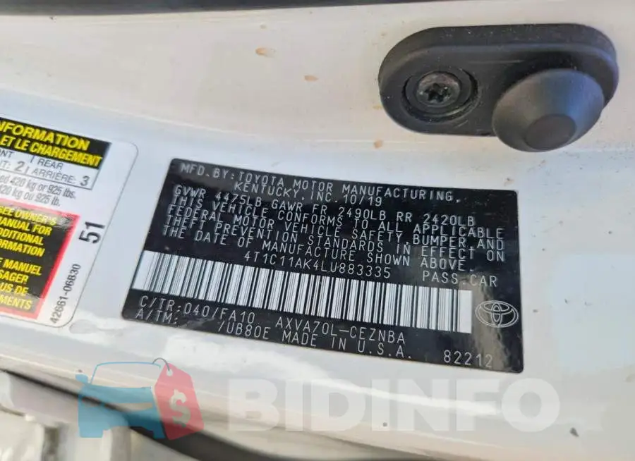 4T1C11AK4LU883335 Photo# 12