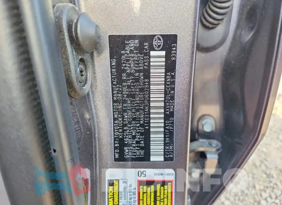4T1C31AK3PU602948 Photo# 12