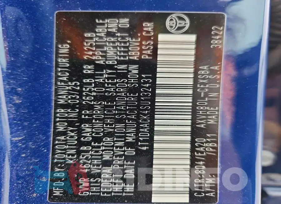 4T1DAACK4SU132431 Photo# 12