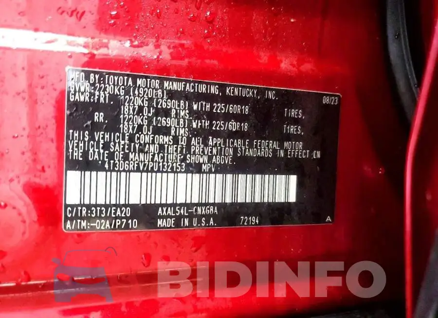 4T3D6RFV7PU132153 Photo# 12