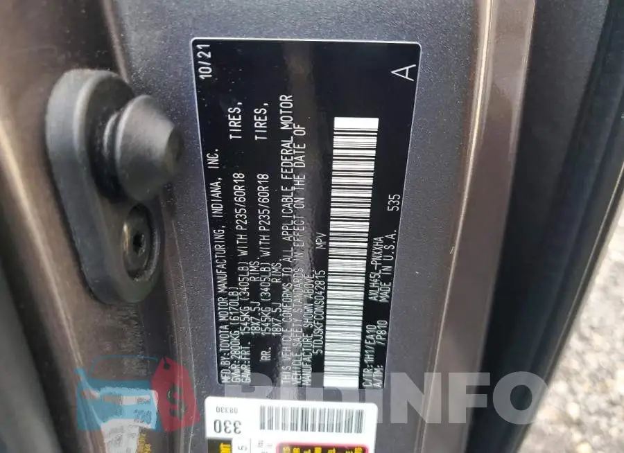 5TDJSKFC0NS042815 Photo# 13
