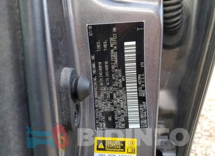 5TDJZRFH0JS897511 Photo# 13