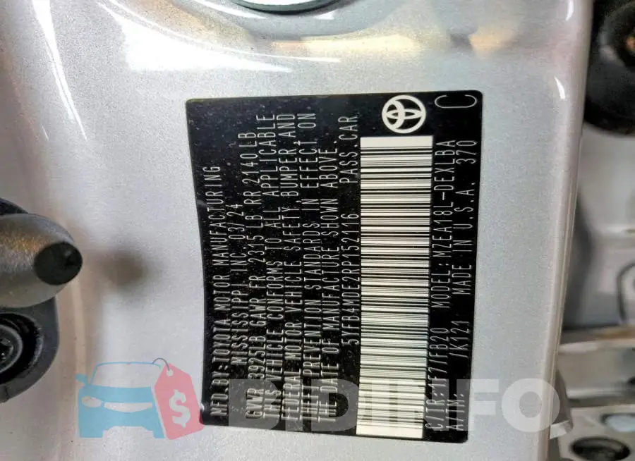 5YFB4MDE2RP152116 Photo# 12