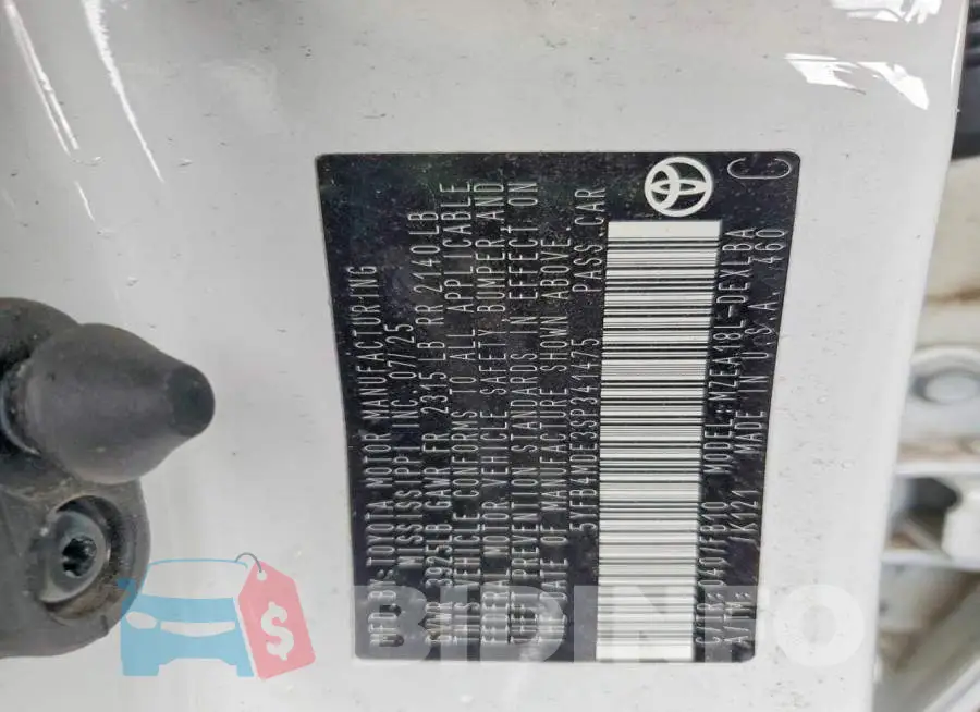 5YFB4MDE3SP341475 Photo# 13