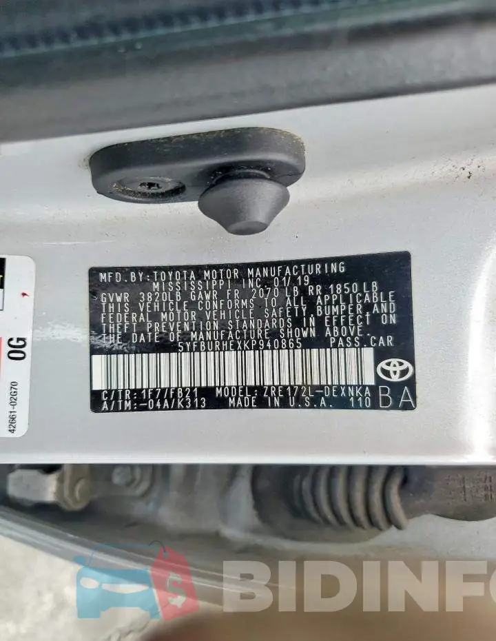 5YFBURHEXKP940865 Photo# 12