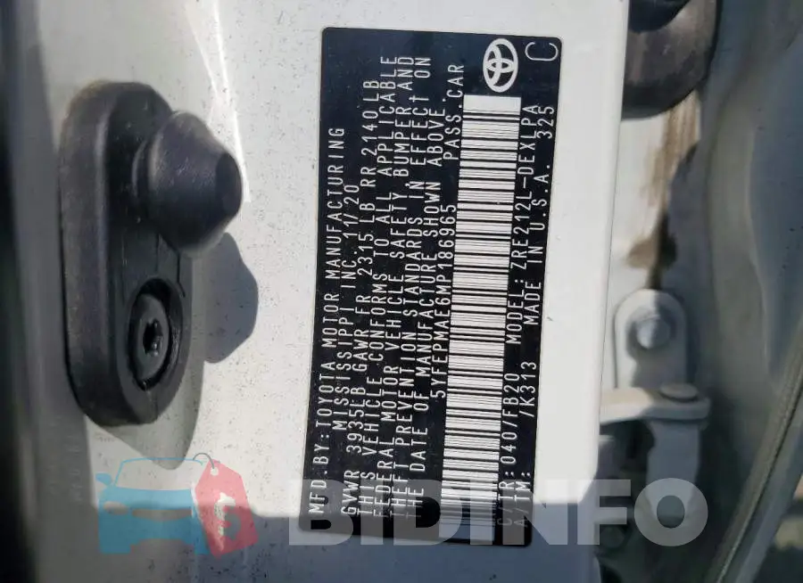 5YFEPMAE6MP186965 Photo# 12