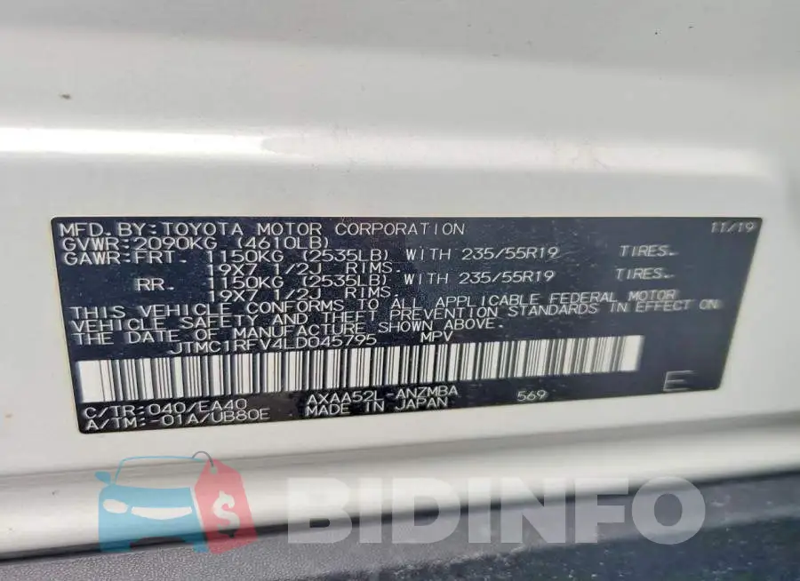JTMC1RFV4LD045795 Photo# 13