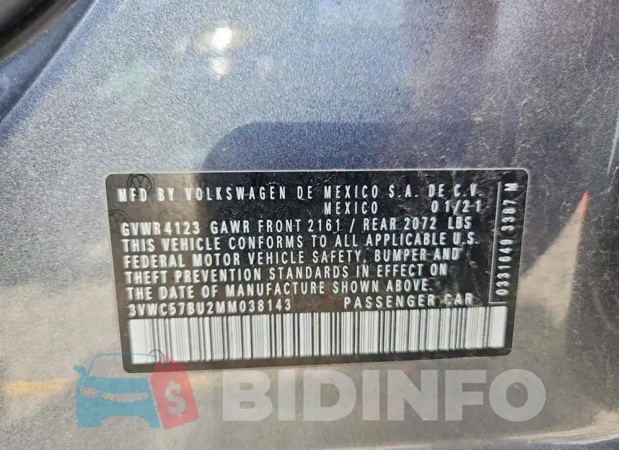 3VWC57BU2MM038143 Photo# 13