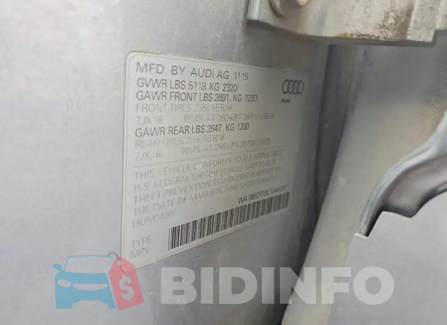 WA1BECF39L1044391 Photo# 13